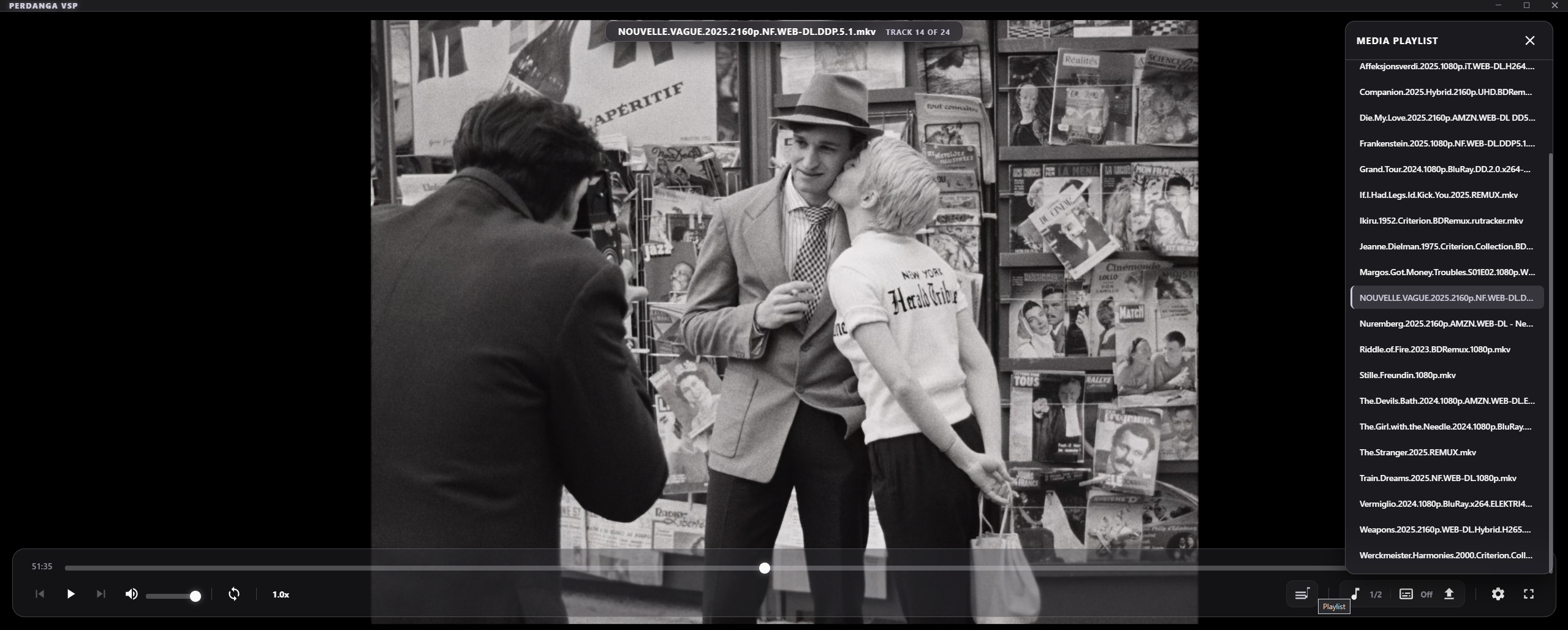 Video player with playlist